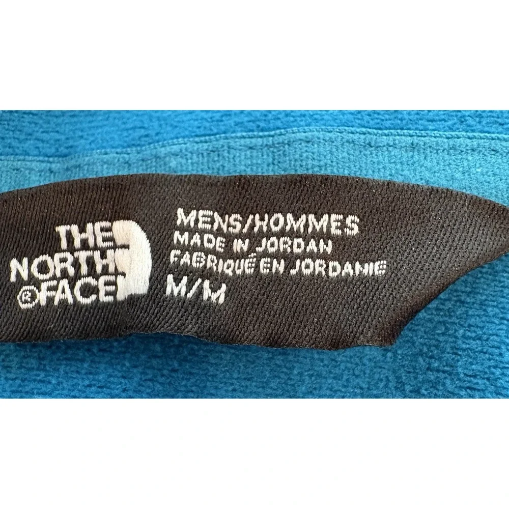The North Face Pullover Men Medium Aqua 1/4 Zip Long Sleeve Outdoor Hiking Layer